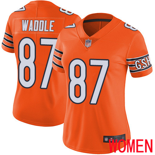 Chicago Bears Limited Orange Women Tom Waddle Alternate Jersey NFL Football #87 Vapor Untouchable